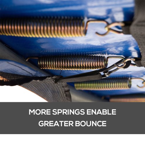 HOMCOM 8ft Trampoline Net Replacement Safety Net Enclosure Net Spare w/ 6 Poles