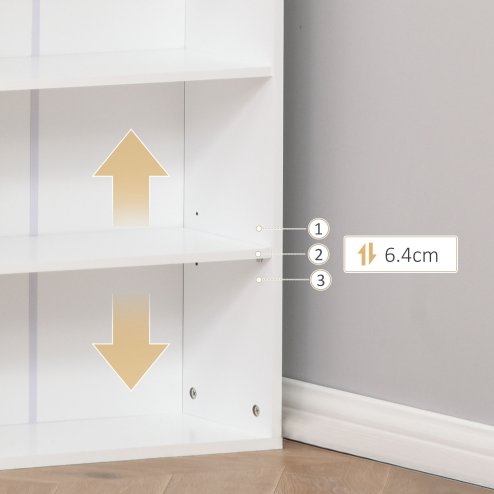 HOMCOM Wall Mounted Computer Desk, Folding Study Table with Board and Bookshelf, Multifunctional Floating Writing Desk for Home Office