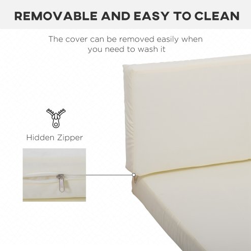 Outsunny Outdoor Cushion Pad Set for Rattan Furniture, 7 Piece Garden Furniture Cushions, Patio Conversation Set Cushions ONLY, Lightweight and Durable, Cream