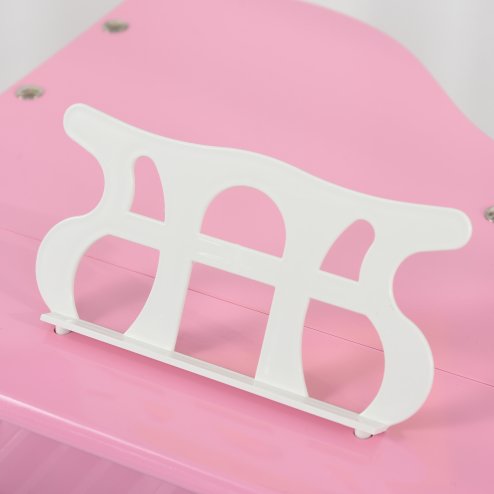 HOMCOM 30 Keys Kids Keyboard Piano Mini Piano Set Grand Piano with Music Stand and Bench Pink