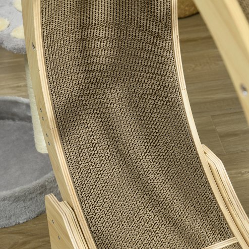 PawHut Cat Scratching Board, 4 piece Set Scratch Pad Reversible, Cat Scratcher Replacement for Cat Treadmill, Indoor Kitten, Scratching Boards Only, 55 x 26cm - Brown