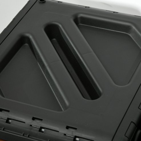 Outsunny Dual Chamber Garden Compost Bin, 130L Rotating Composter, Compost Maker with Ventilation Openings and Steel Legs, Dark Brown and Black