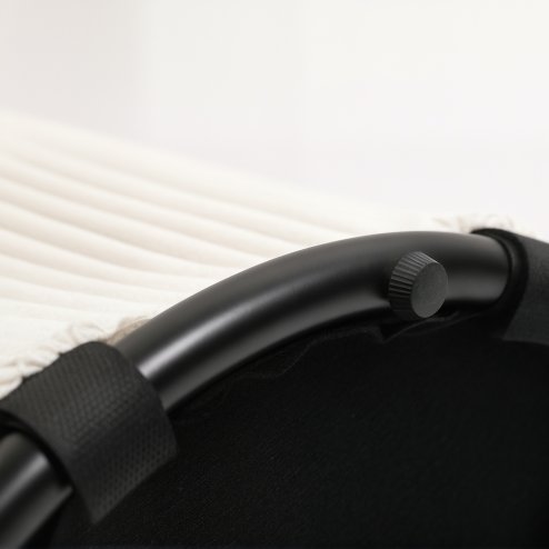 HOMCOM 40cm Round Storage Ottoman, Corduroy Footstool with Removable Lid and Legs, Vanity Stool for Living Room, Bedroom