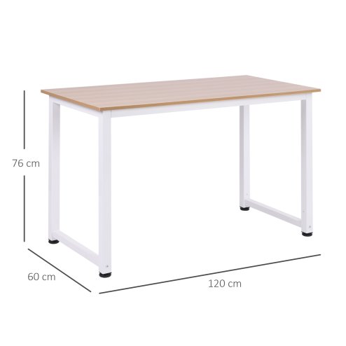 HOMCOM Computer Desk, Writing Table,Workstation for Home Office, Study with Metal Frame, Simple Assembly