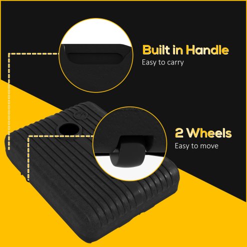 Outsunny 90kg Cantilever Parasol Base with Wheels, Heavy Duty HDPE Plastic Umbrella Stand Weights for Cantilever Banana Parasol with Handle, 70kg Water and 90kg Sand Filled, Black