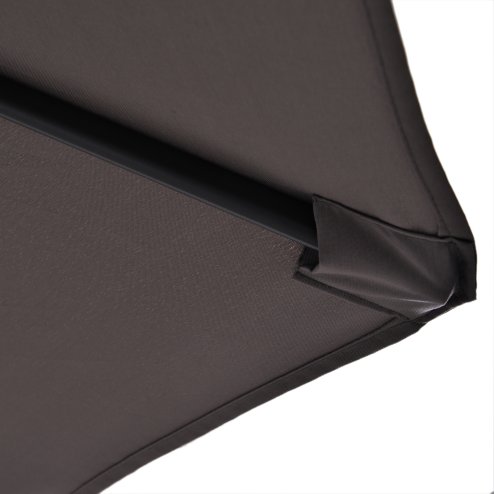 Outsunny 4.4m Large Garden Parasol, Double-Sided Cantilever Parasol with Base Included, Patio Umbrella Sun Shade with Steel Pole 12 Ribs Crank Handle Easy Lift Twin Canopy, Grey