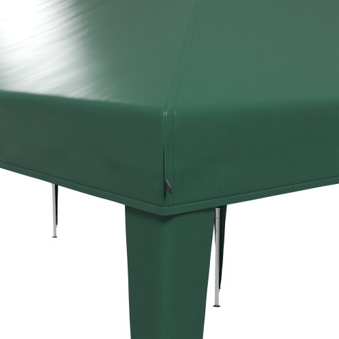 Outsunny Pop Up Gazebo 3 x 6m, Foldable Canopy Tent, Height Adjustable Wedding Awning Canopy w/ Carrying Bag, Green