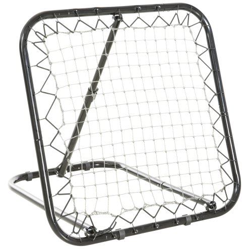 HOMCOM Angle Adjustable Rebounder Net Goal Training Set Suitable For Football, Baseball, Basketball Daily Training Black - 78L x 84W x 65-75H cm