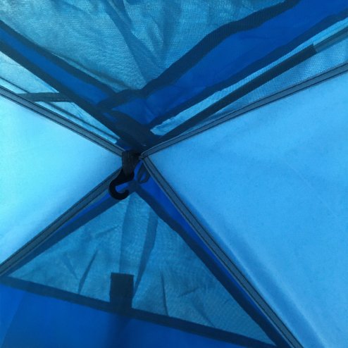Outsunny Two-Man Camping Tent Dome Tent with Weatherproof Shell, Vestibule & Windows, for Fishing & Hiking, Blue and Grey