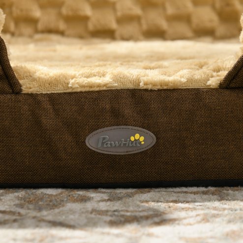PawHut Dog Sofa Bed Pet Bed Dog Mattress with Removable Washable Cover, Anti-Slip Bottom, for Large Sized Dogs, 120L x 80W x 22Hcm - Brown