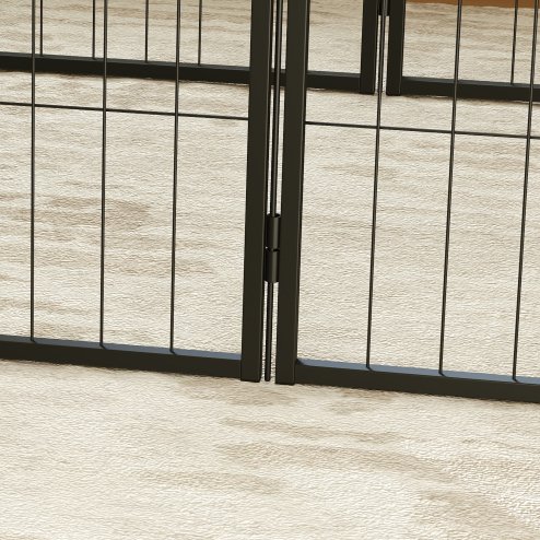 PawHut Dog Pen 6 Panels Puppy Pen Heavy Duty Pet Playpen for Indoor Outdoor for Dogs, Rabbits, Ducks 60cm High
