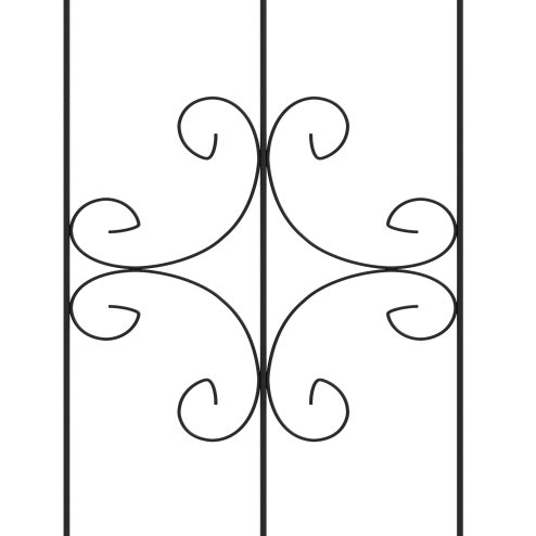 Outsunny Set of 2 Garden Trellis, Metal Trellis for Climbing Plants Support Frames, 50 x 180cm, Arrow Design