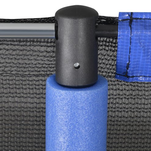 HOMCOM 8ft Trampoline Net Replacement Safety Net Enclosure Net Spare w/ 6 Poles