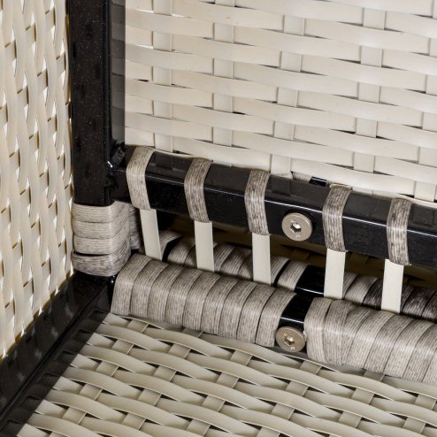 Outsunny Armless Rattan Garden Chair, Outdoor Rattan Chair with Cushions, PE Wicker Garden Furniture with Steel Frame, Adjustable Footpads for Garden, Terrace, Light Grey