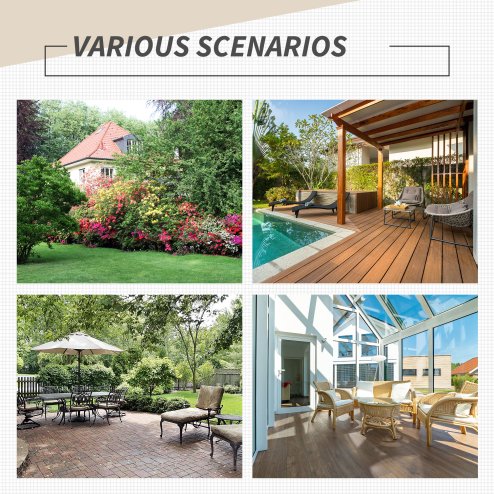 Outsunny Folding Garden Chairs Set of 2, PE Rattan Garden Dining Chairs with Armrests, High Back and Steel Frame, Weather Resistant Outdoor Dining Furniture for Patio, Balcony, Brown