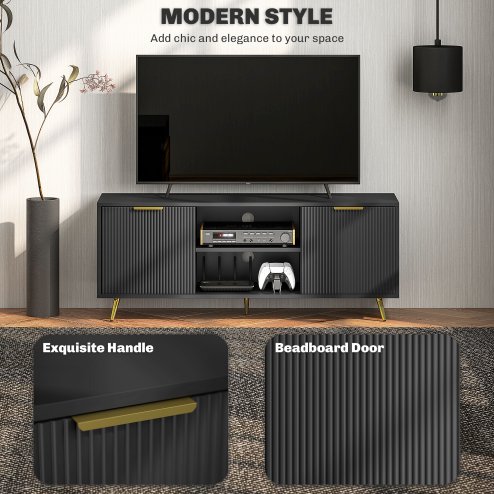 HOMCOM Modern TV Stand Cabinet for TVs up to 55