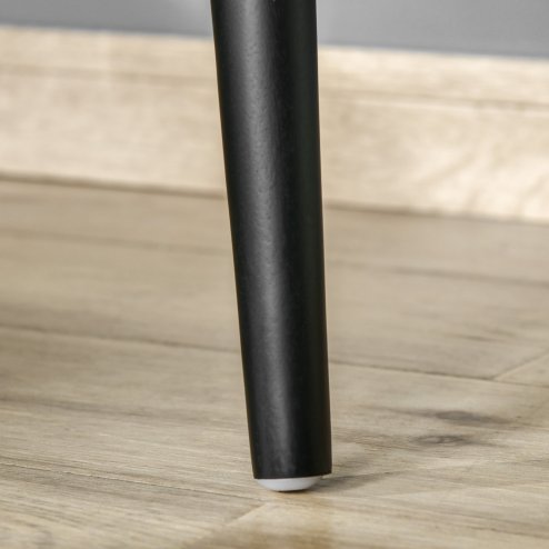 HOMCOM Dressing Table Set with Mirror and Stool, Vanity Makeup Table with 3 Drawers and Open Shelves for Bedroom, Living Room, Grey