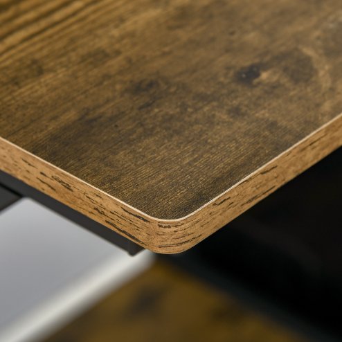 HOMCOM Industrial Computer Desk with Monitor Stand, 70 x 60cm Compact Desk for Small Spaces, Home Office Desk