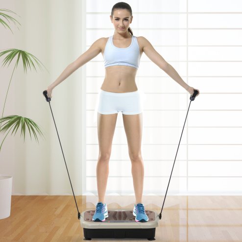 HOMCOM Vibration Plate Machine Fitness Body Shaper Slim Trainer Exercise Workout Home Gym Music Remote Power Image