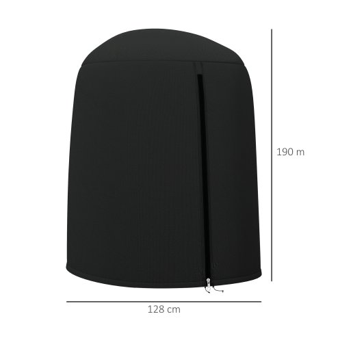 Outsunny Hanging Egg Chair Cover, Outdoor Single Swing Chair Cover, Waterproof Anti-dust Furniture Protector with Zipper, 420D Oxford Fabric for 128 x 190H cm Stand, Black