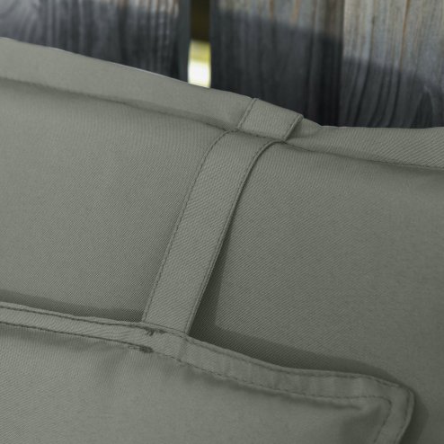 Outsunny Set of 2 Garden Chair Cushion Seat, 120L x 50W x 9D cm High Back Dining Chair Padded Patio Chair with Pillow for Indoor and Outdoor Use, Dark Grey