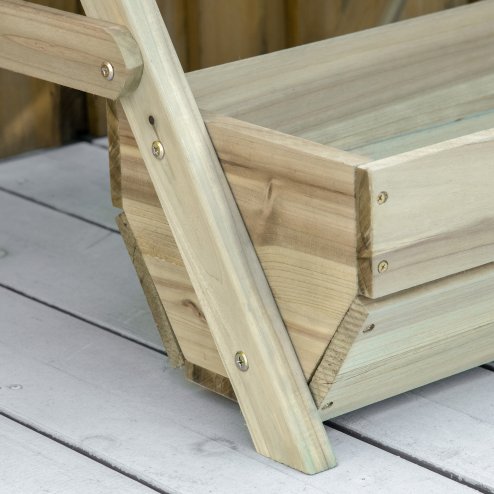 Outsunny 3 Tier 66L Raised Garden Bed Wooden Elevated Planter Box Kit for Flower, Vegetable, Herb, 65 x 75 x 76cm, Green