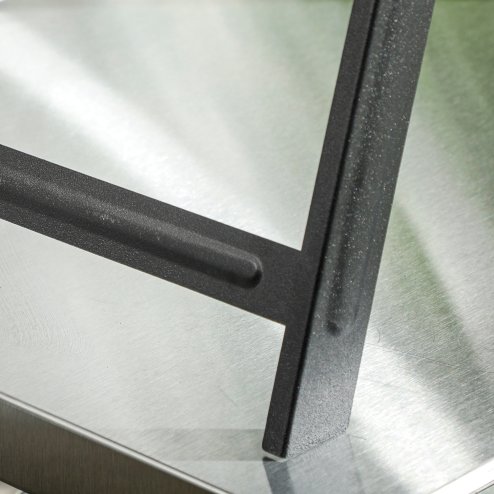 Outsunny Portable Charcoal Grill with Pull-Out Charcoal Basin, Folding Tabletop Barbecue, Compact Camping BBQ, Galvanised Metal, 73 x 31 x 38 cm, Black