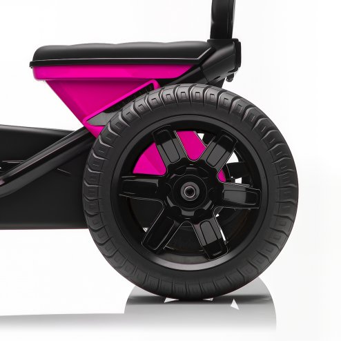 AIYAPLAY Pedal Go Kart for Kids, Children Ride-On Race Car with Silent EVA Tyres, for 2-5 Years, Pink