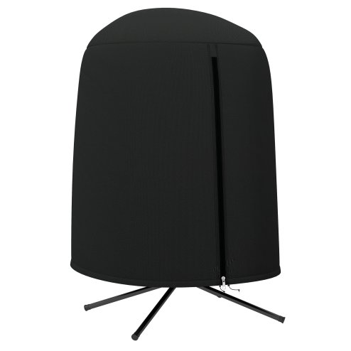 Outsunny Hanging Egg Chair Cover, Outdoor Single Swing Chair Cover, Waterproof Anti-dust Furniture Protector with Zipper, 420D Oxford Fabric for 128 x 190H cm Stand, Black
