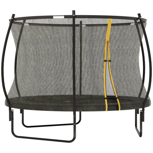 SPORTNOW 8ft Trampoline with Enclosure Net, Spring Cover, Outdoor Trampoline, Garden, Jumping Mat, Black