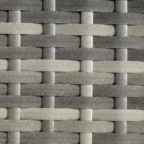 Outsunny Rattan Side Table, Outdoor Coffee Table with Plastic Board Under the Full Woven Table Top for Patio, Garden, Balcony, Mixed Grey