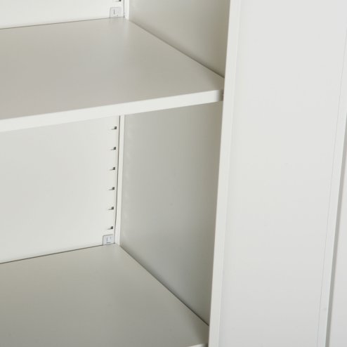 Vinsetto Cool Rolled Steel Tall Office Lockable Filing Cabinet 2 Doors 4 Internal Adjustable Shelves Bookcase Cabinet Storage Unit 80 L x 40 W x 184 cm