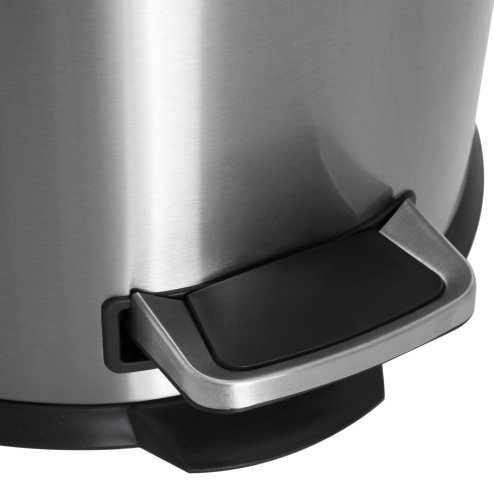HOMCOM Foot Pedal Bin Stainless Steel Metal Waste Rubbish Lid Kitchen Garbage 30L Silver