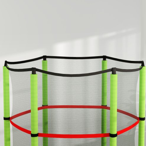 HOMCOM 4.6FT Kids Trampoline for Toddlers Outdoor Indoor w/ Enclosure Net, Steel Frame, for Ages 3-6 Years