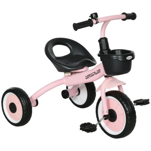 AIYAPLAY Trike for 2-5 Years Old, Kids Tricycle with Adjustable Seat, Basket, Bell