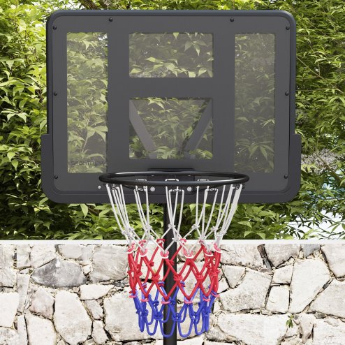 SPORTNOW Height Adjustable Basketball Hoop and Stand, Free Standing Portable Basketball Hoop System with Weighted Base and Wheels, for Kids Junior Adults, 1.7-2.3(m)