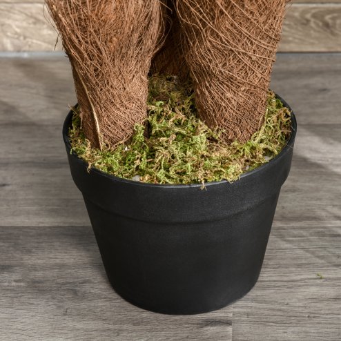 Outsunny 150cm/5FT Artificial Tropical Palm Tree Decorative Plant with Nursery Pot, Fake Plant for Indoor Outdoor Decor