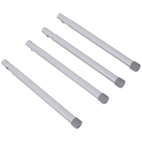 Outsunny 4ft Aluminium Picnic Table with Side Desktop Adjustable Outdoor BBQ Party Portable Folding Lightweight