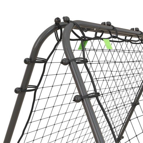 HOMCOM Double-Sided Football Rebounder Net, Football Rebound Net Target Goal with Five Adjustable Angles, Black