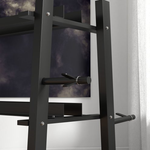 SPORTNOW 3-Tier Dumbbell Rack, Versatile Weight Rack with 4 Weight Rods for Dumbbells, Kettlebells and Plates (Rack Only)