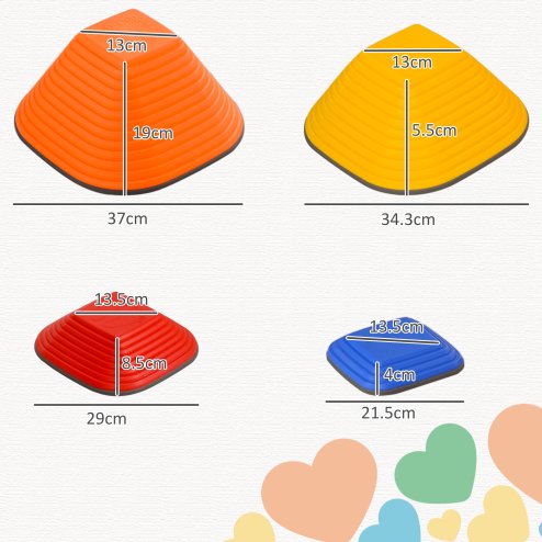 AIYAPLAY Balance Stepping Stones for Kids, 11-Piece Non-Slip Stackable River Stones, Obstacle Courses for Balance and Motor Skills, Indoor Outdoor Sensory Toy Gift for Ages 3-8 Years