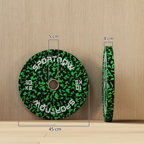 SPORTNOW Olympic Weight Plates Set, Solid Rubber Bumper Plates Weights Discs with 2