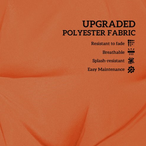 Outsunny 2pc Outdoor Seat Cushions with Backrest, Ties, Water Repellent Seat Pads for Chair, Garden Patio, Orange