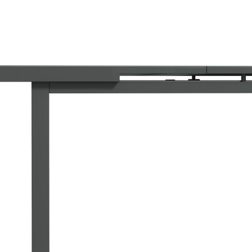 Outsunny 246 cm Extending Garden Table, Rectangle Outdoor Dining Table for 6-8, Aluminium Frame for Patio, Balcony - Charcoal Grey