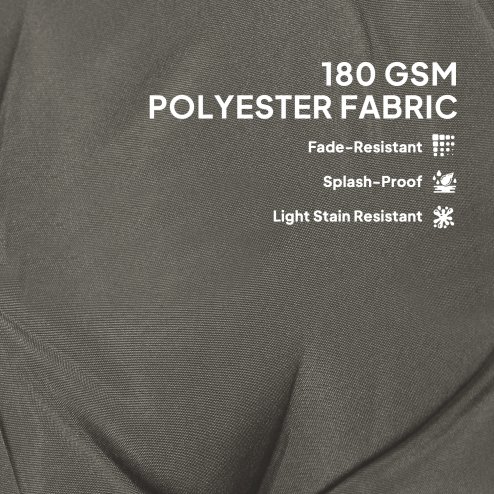 Outsunny Set of 4 Garden Chair Cushions with Backs, 108L x 50W x 5H cm Outdoor Seat Cushions Outdoor Seat Pads with Backrest, Tufted Back, Ties Dining Chair, Light Grey