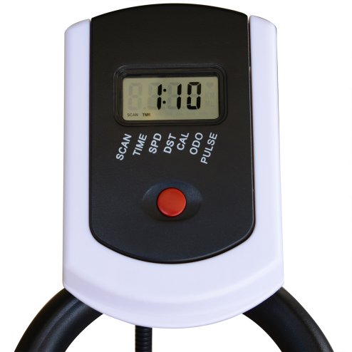 HOMCOM Exercise Bike, Indoor Stationary Bike with 8kg Flywheel, Heart Rate Sensor and LCD Monitor, Cycling Bike for Home, Gym, Office, Cardio Workout - Black