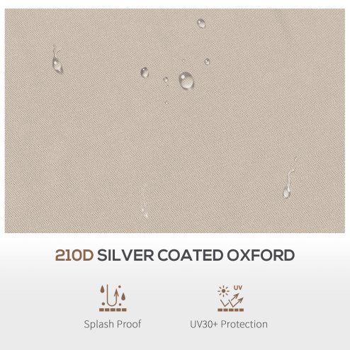 Outsunny Gazebo for 3.25m x 3.25m Frame, 2 Tier Gazebo Cover, UV Protection, Beige