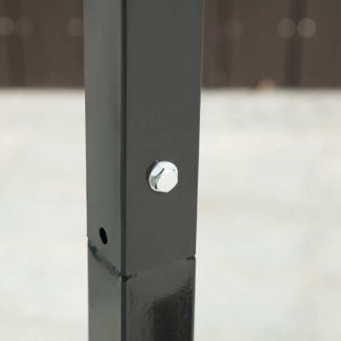 SPORTNOW Height Adjustable Basketball Hoop and Stand w/ Plastic Backboard and Weighted Base, Portable on Wheels, 2.6-3.1m, Black