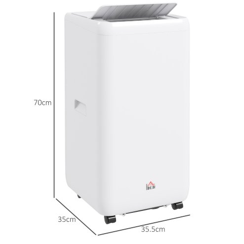 HOMCOM 12000 BTU Portable Air Conditioner, 5 in 1 Air Conditioning Unit, Dehumidifier with Remote, LED Display, 2 Speeds, 24H Timer, Child Lock, Window Venting Kit, 35m², A Energy Efficiency