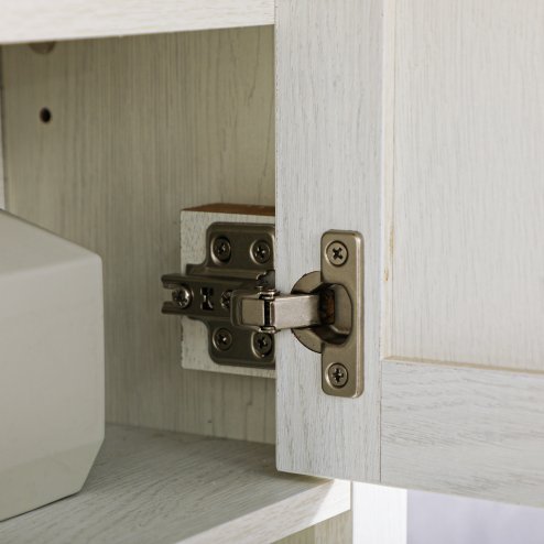 kleankin Farmhouse Bathroom Cabinet Wall Mounted, Bathroom Wall Cabinet with Storage Shelves and Cupboard, Ash Wood-Effect